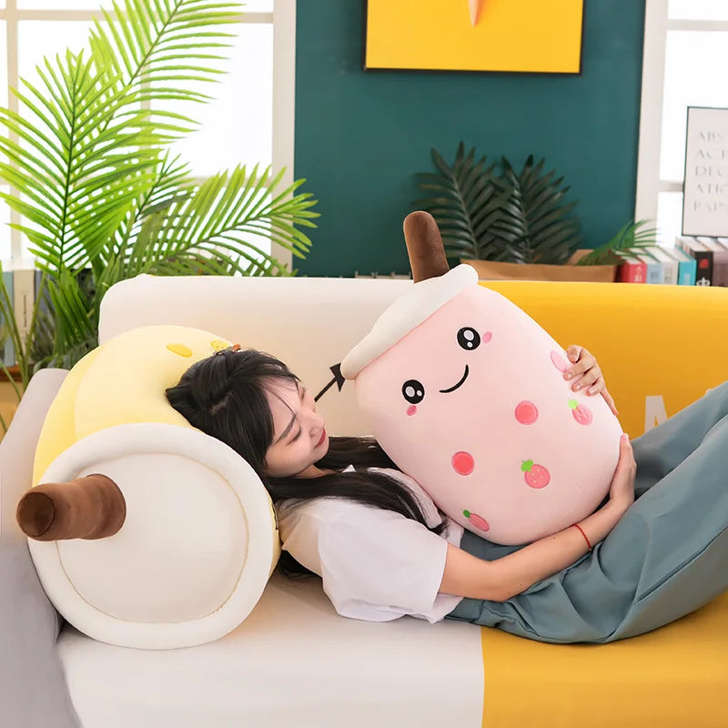 Giant Bubble Tea 27.5" Boba Milk Plushies