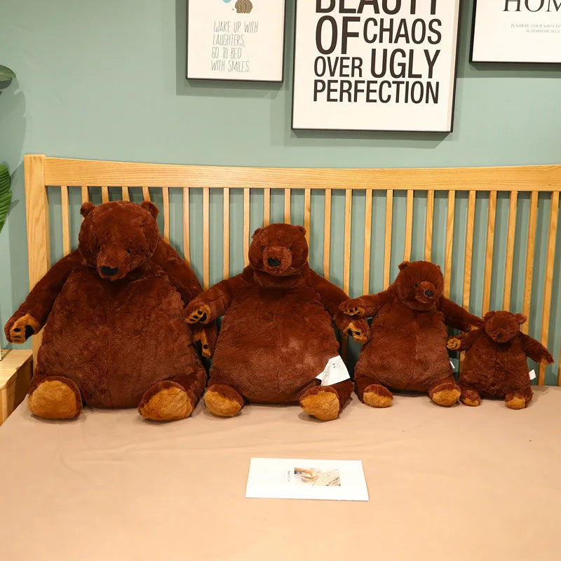 Grizzly Brown Teddy Bear Plushie 13.7"-37.4" Stuffed Animal