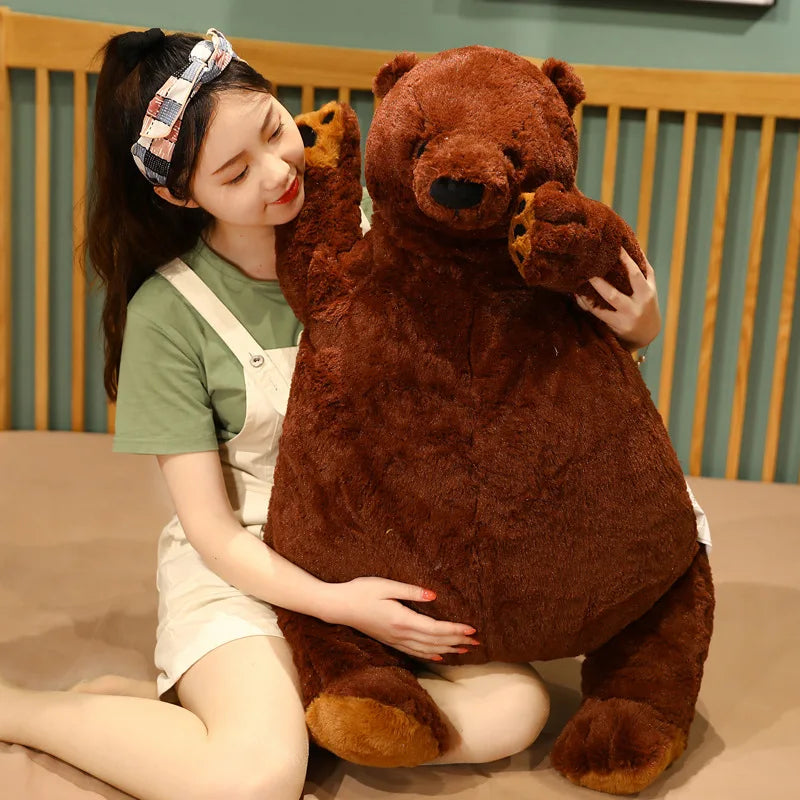 Grizzly Brown Teddy Bear Plushie 13.7"-37.4" Stuffed Animal