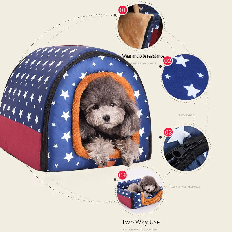 Tribute Dual-Orientation Plush Dog House