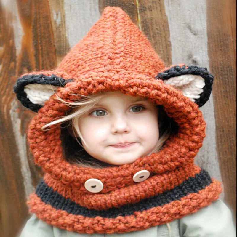 Fox Ears Winter Plush Costume Hat