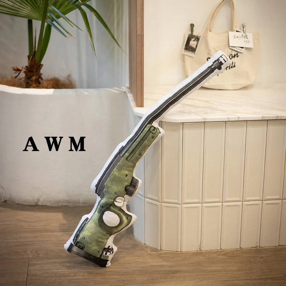 Fake British AWM Rifle Printed Plush Toy