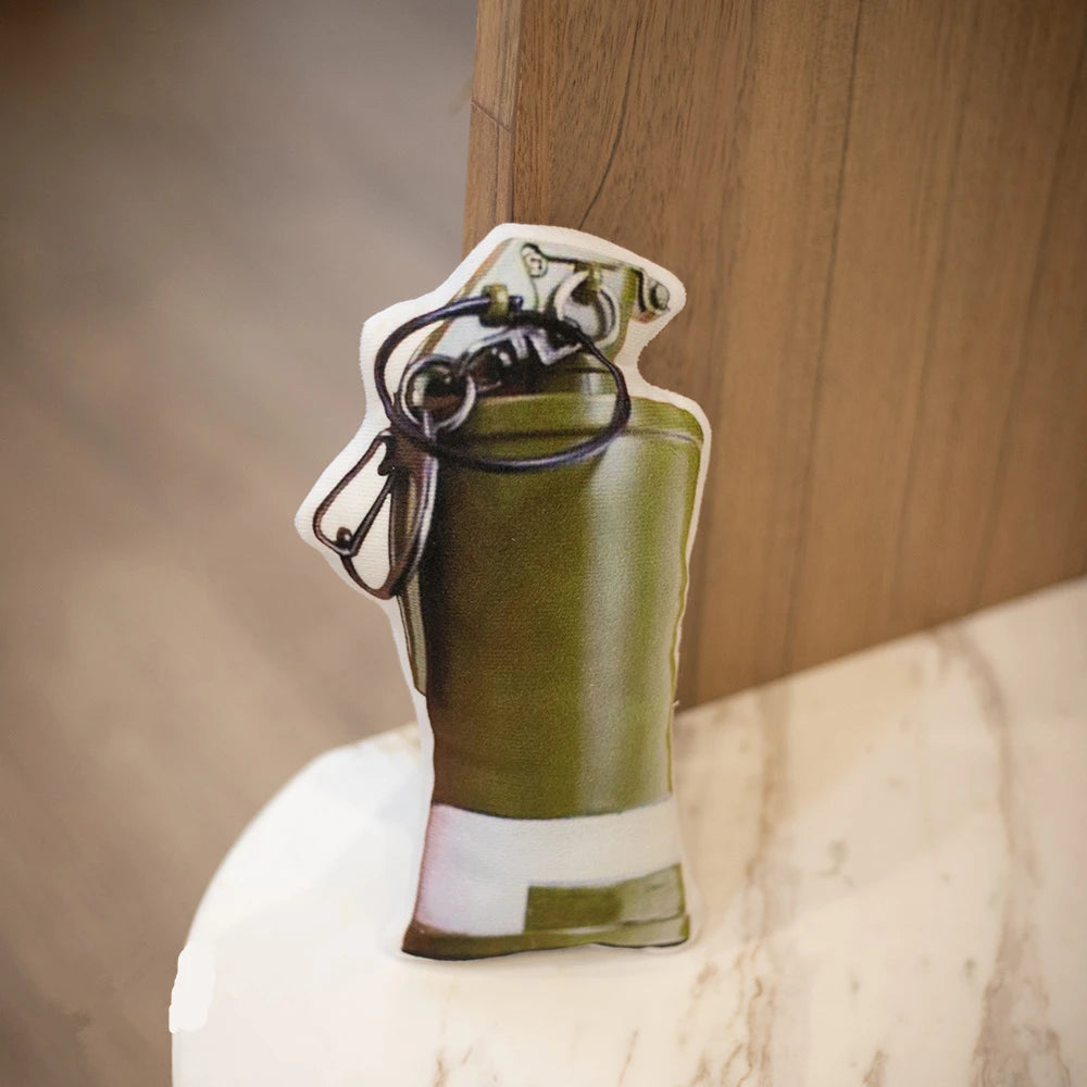 Fake Smoke Grenade Printed Plush Toy