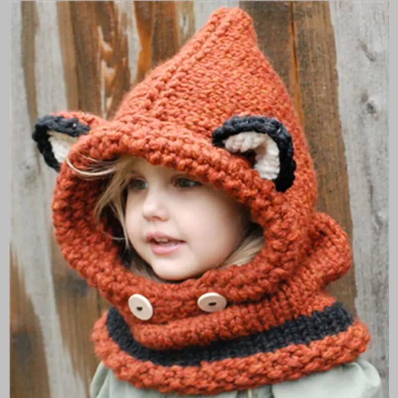Fox Ears Winter Plush Costume Hat