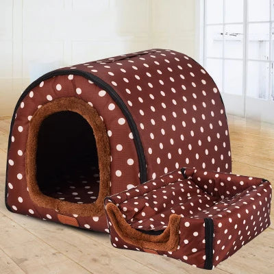 Tribute Dual-Orientation Plush Dog House