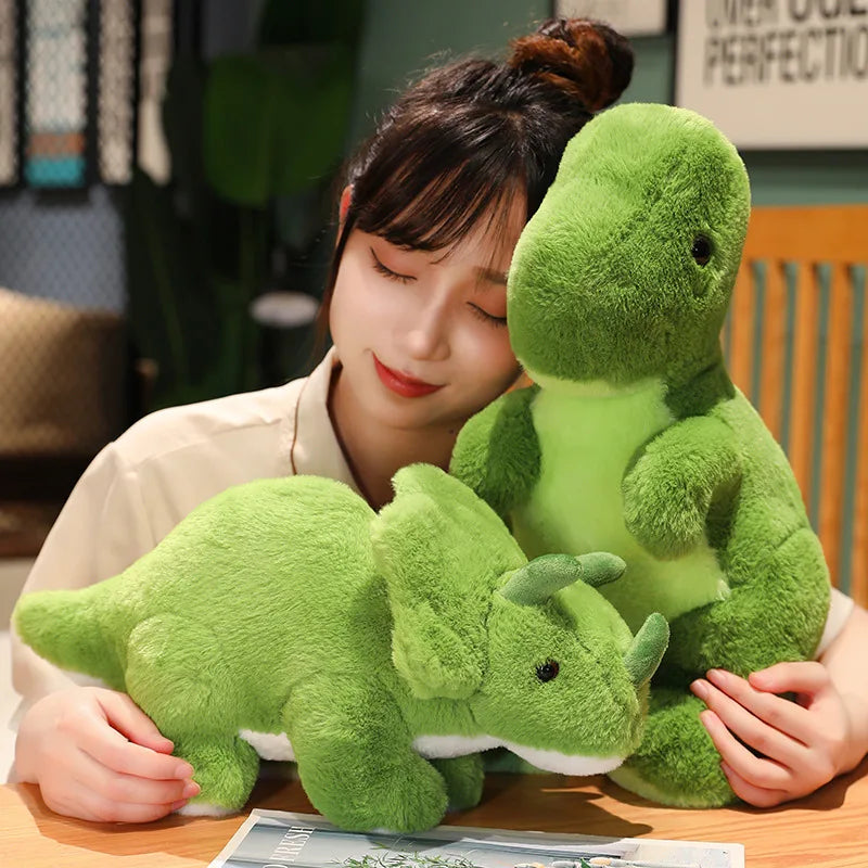 Pickle Green Baby Triceratops Stuffed Animal