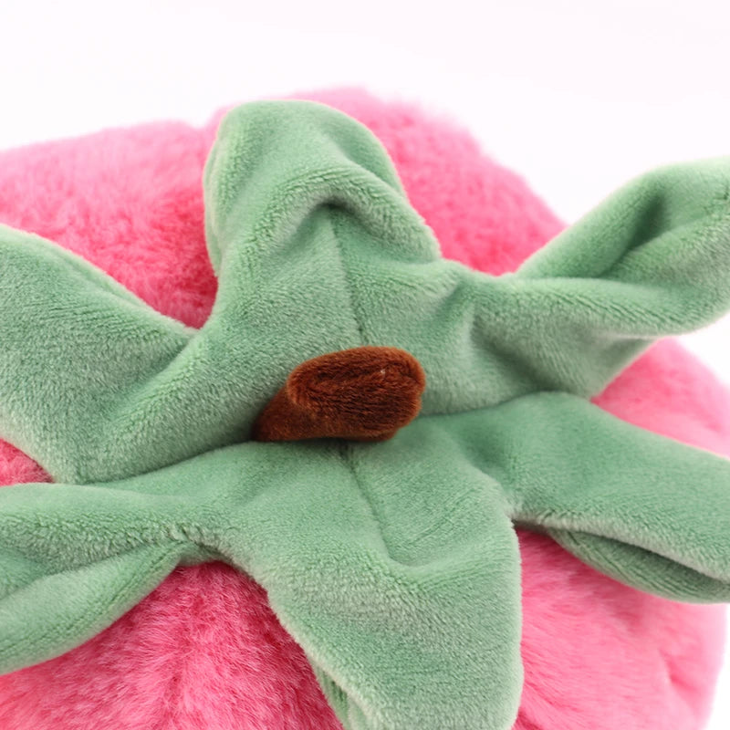 Pink Strawberry Plush with White Seeds