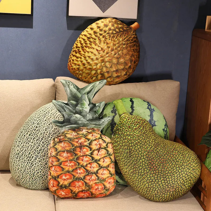 Jackfruit Printed Fruit Plush Cushion
