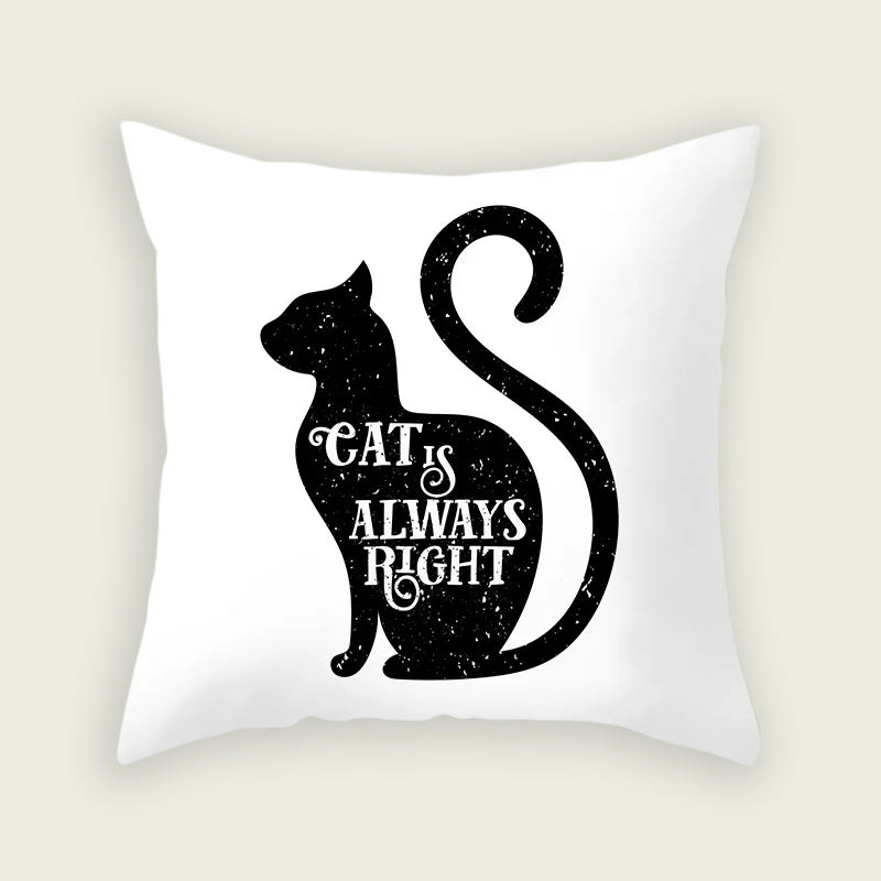 Cat Is Always Right Plush Pillow Case