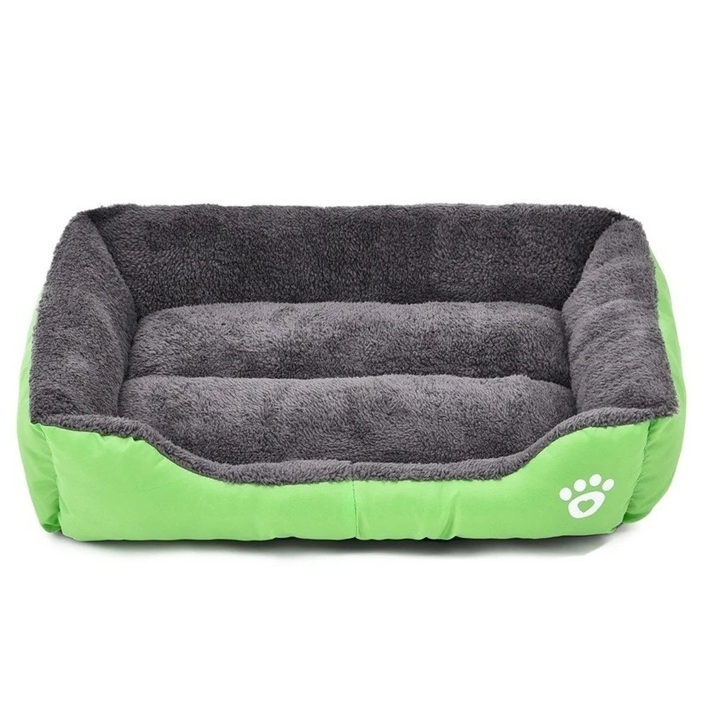 Dog Paw Heart Emblem Plush Dog Bed