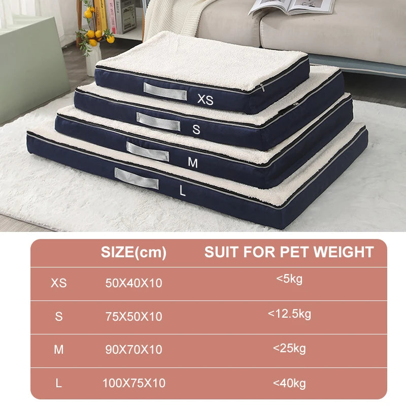 Memory Foam Dog Mattress with Removable Washable Shell
