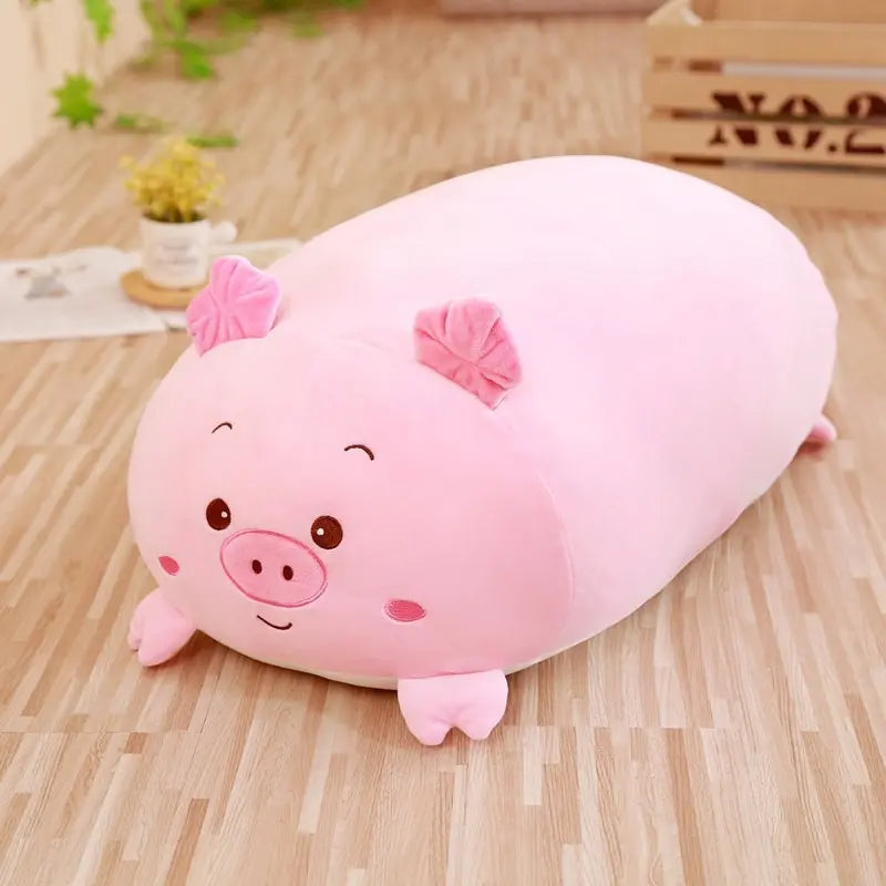 Stretched Pig Plush Cushion