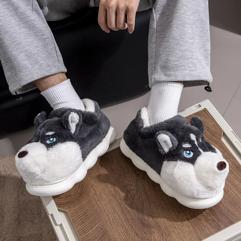 Husky Plush Slippers