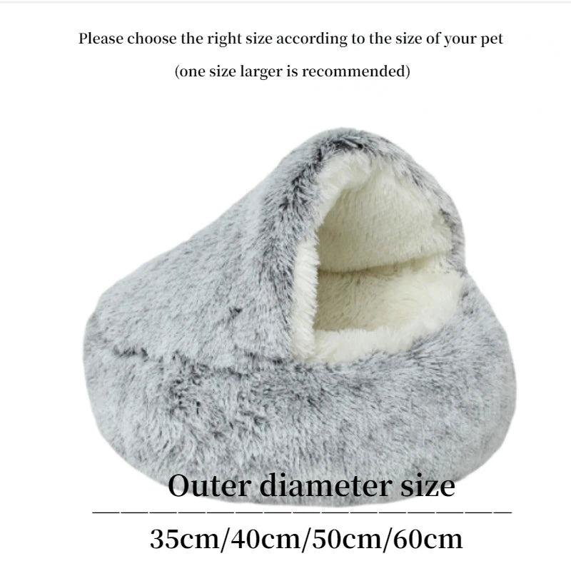 Cat Igloo Plush Bed with Tent Opening