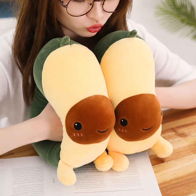 Smiling Halved Avocado Plushie