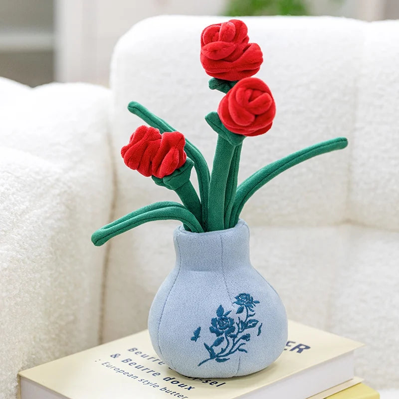 Rose in Baby Blue Vase