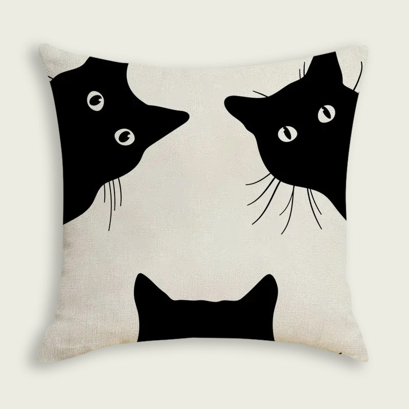 Spooked Cats Plush Pillow Case