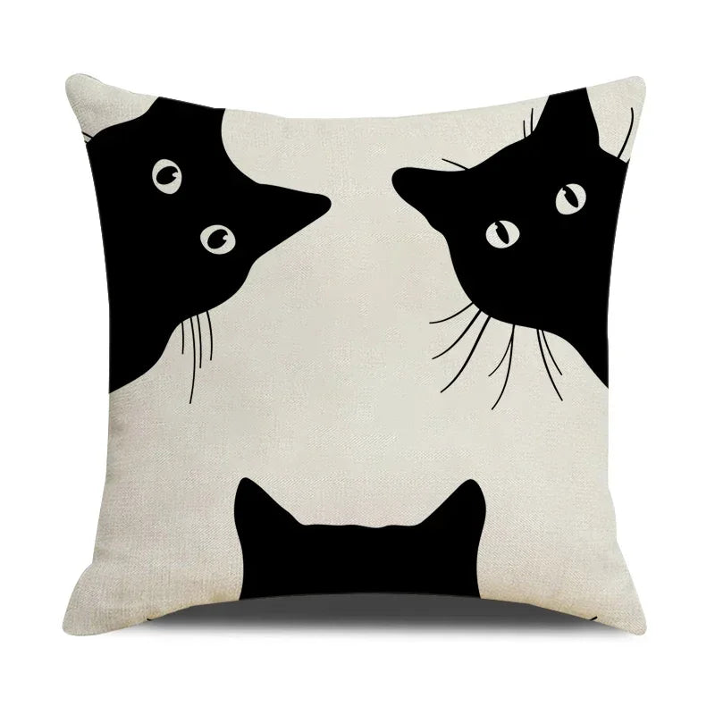 Spooked Cats Plush Pillow Case
