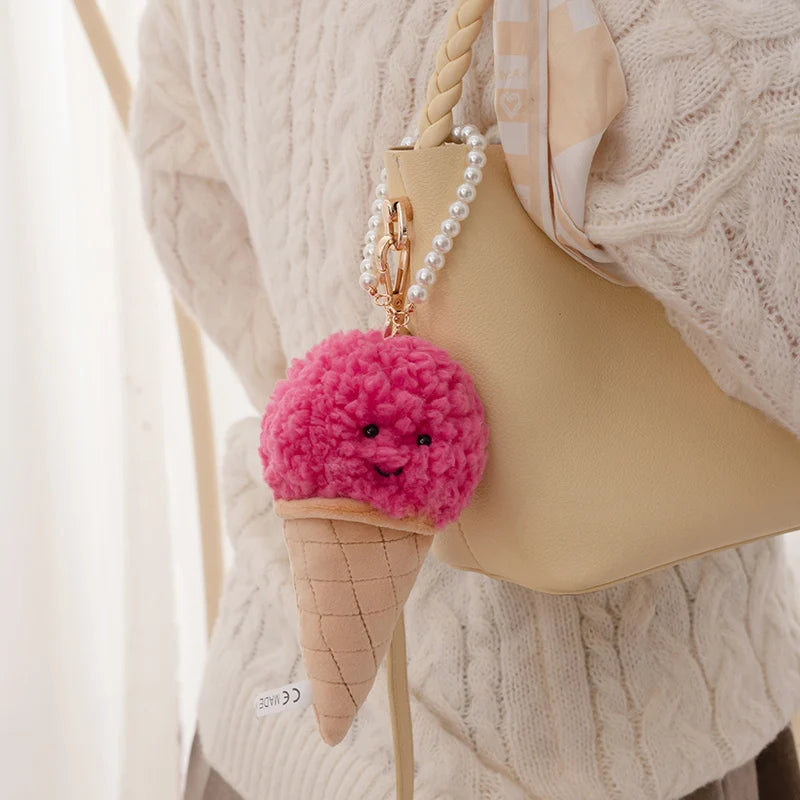 Cookie Monster Ice Cream Cone Keychain