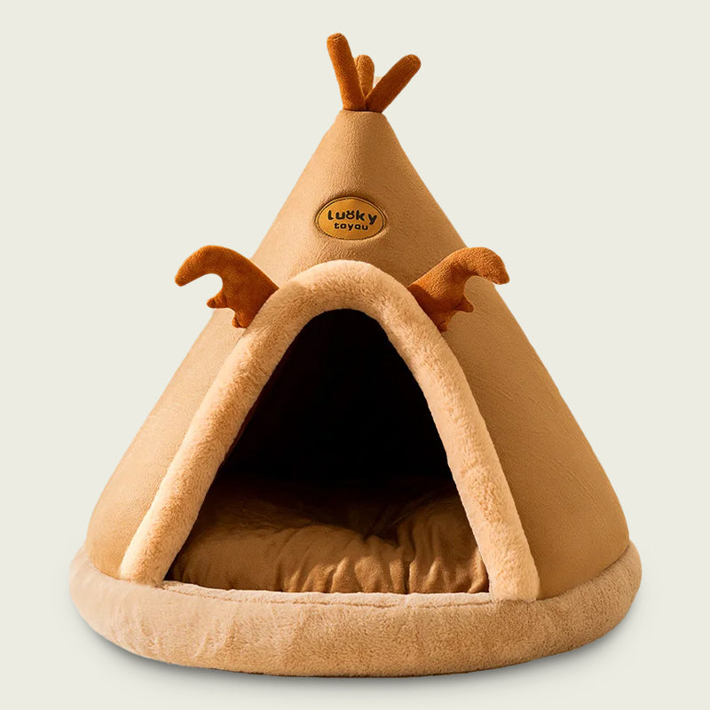 Pet Teepee Tent with Plush Mattress