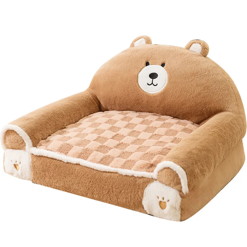 Bear Plush Sofa-Throne for Pets