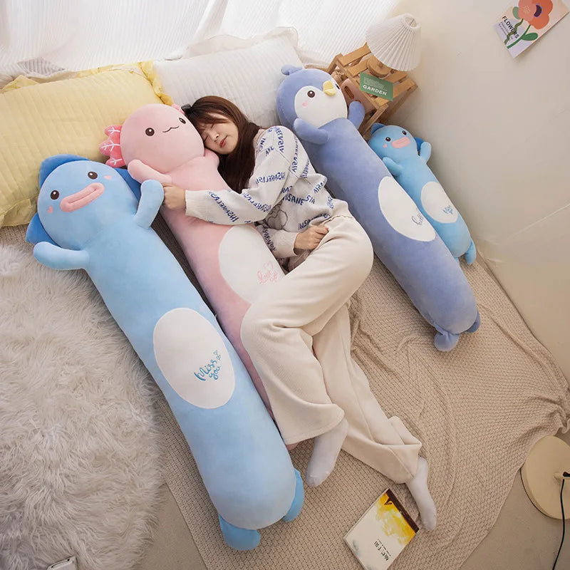 Axolotl Body Pillow Plushie Long Stuffed Animal