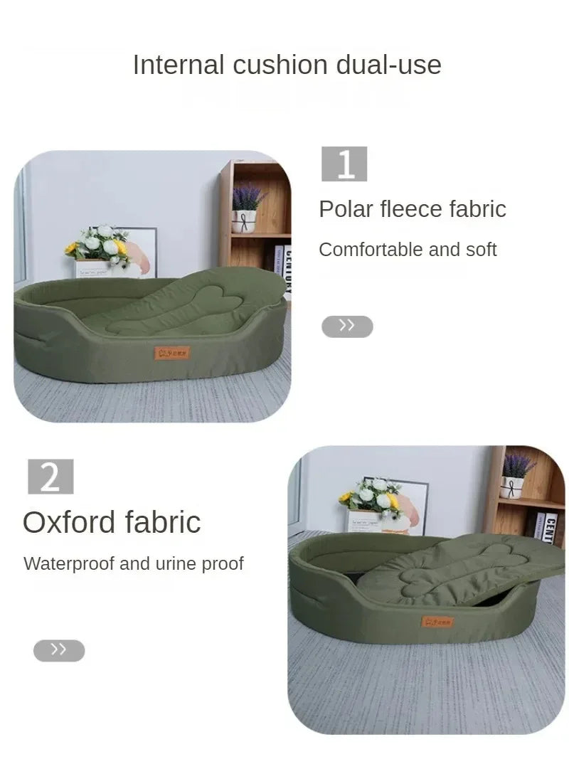 Flexible Thin Suede Dog Bed with Waterproof Fabric
