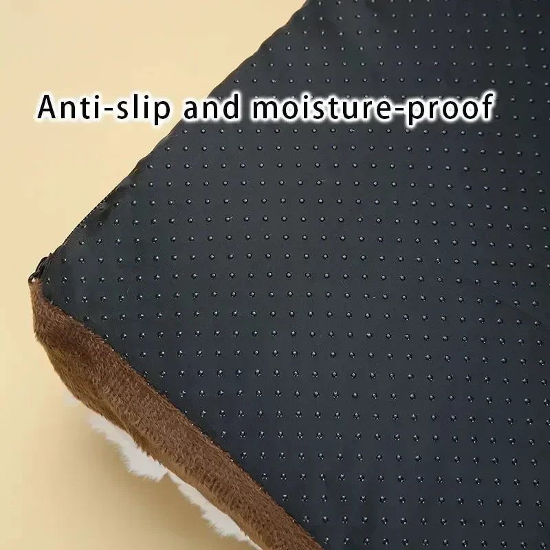Pet Plush Mattress with Built-In Pillow
