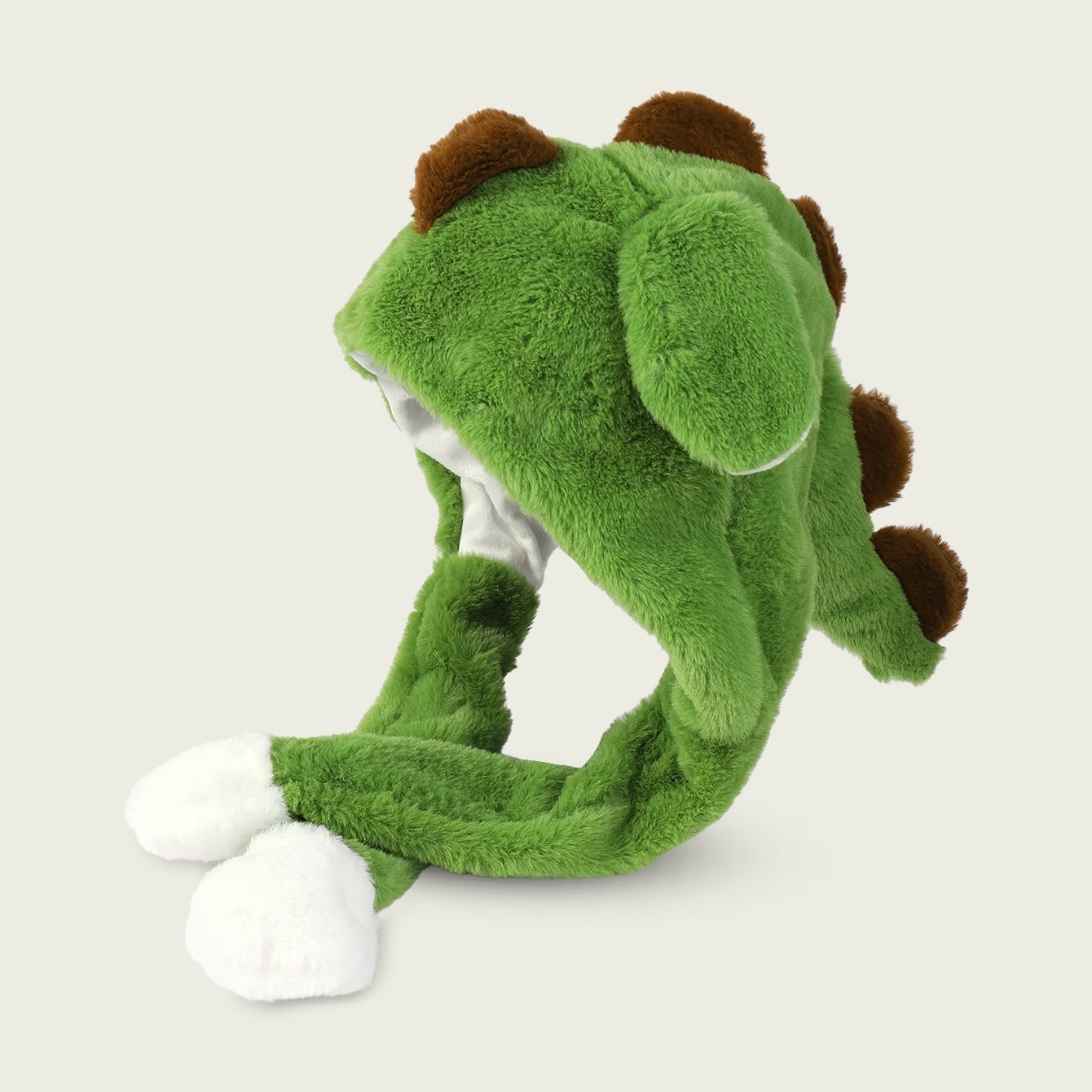 Stegosaurus Dinosaur Green Plush Hat