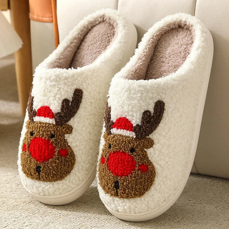 Reindeer Plush Slippers