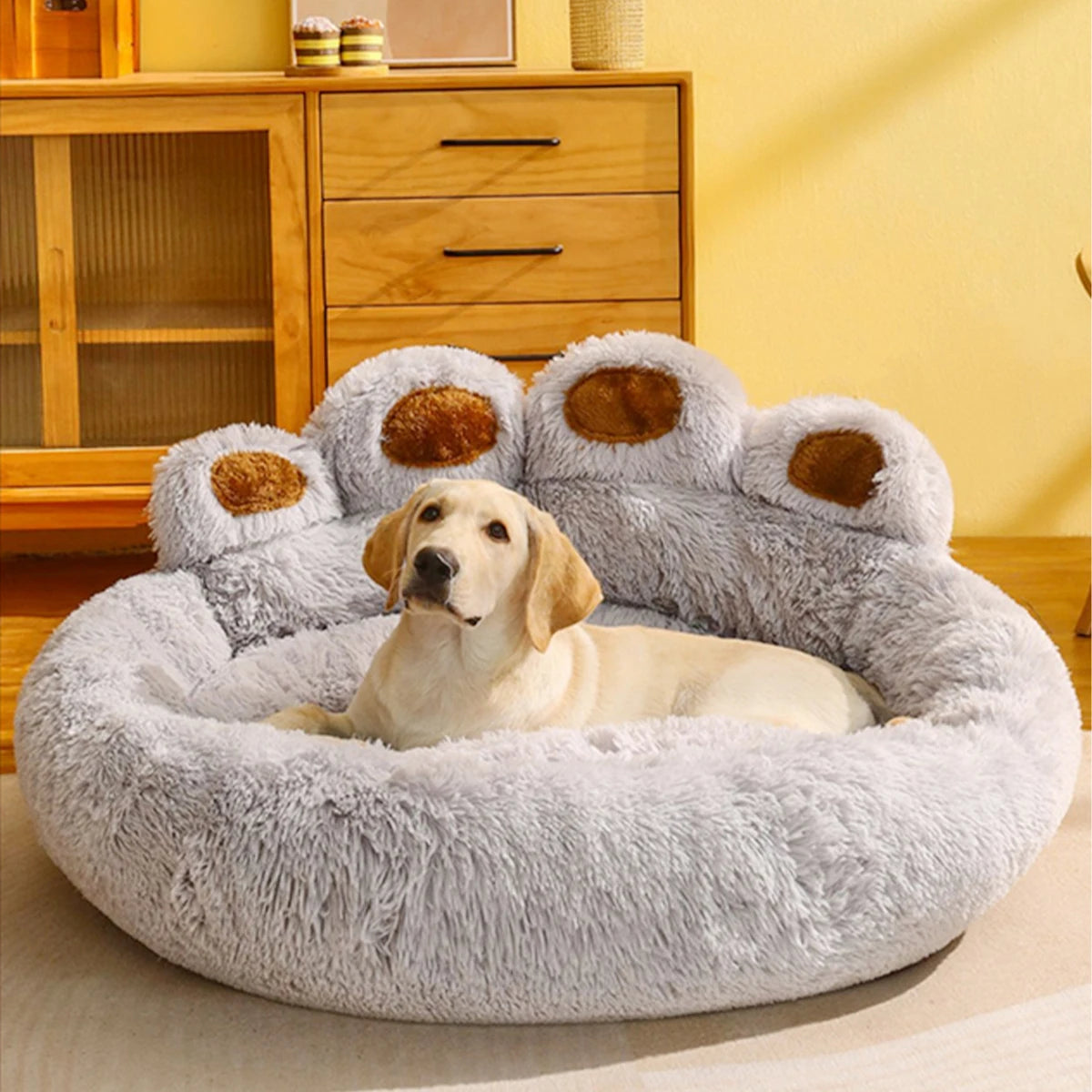 Dog Paw Plush Bed