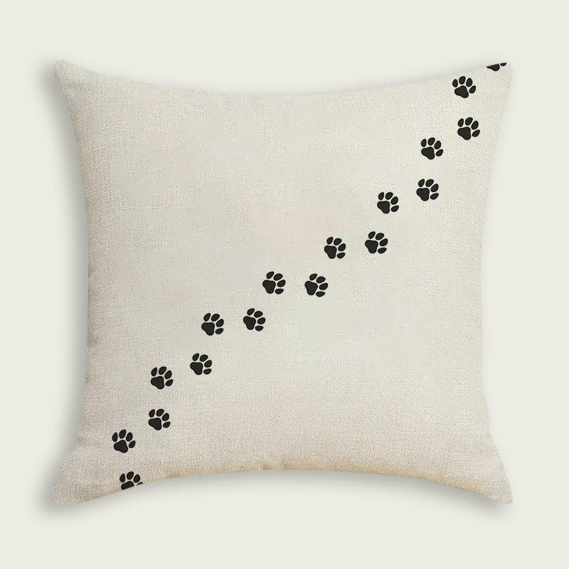 Diagonal Cat Paws Plush Pillow Case