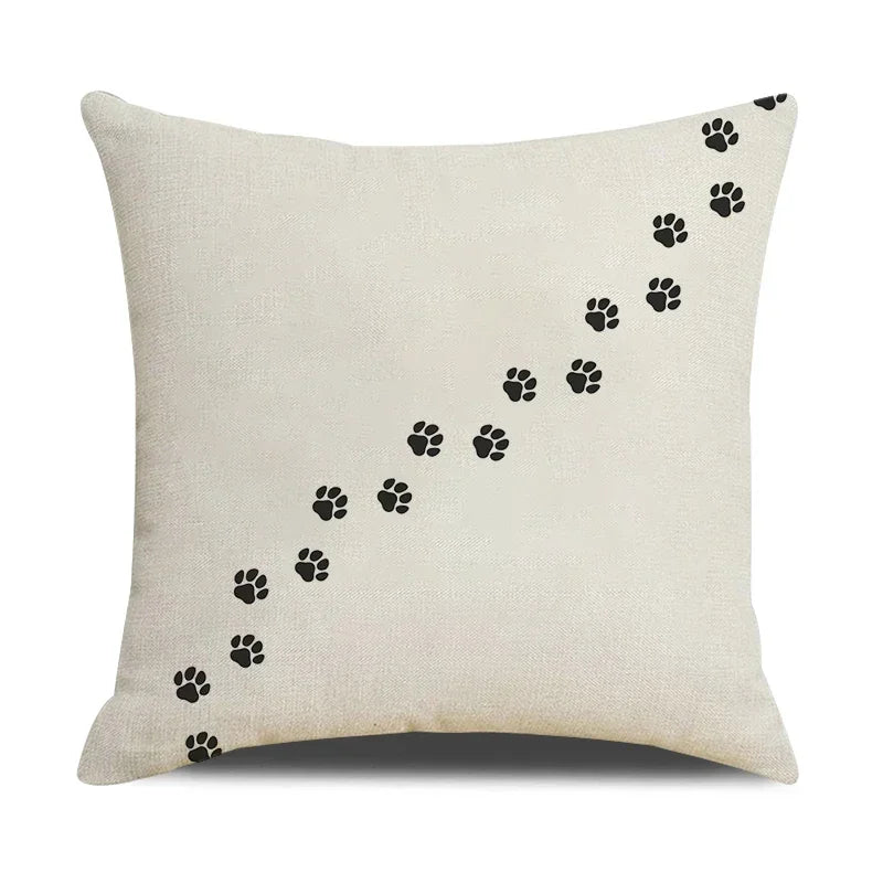 Diagonal Cat Paws Plush Pillow Case