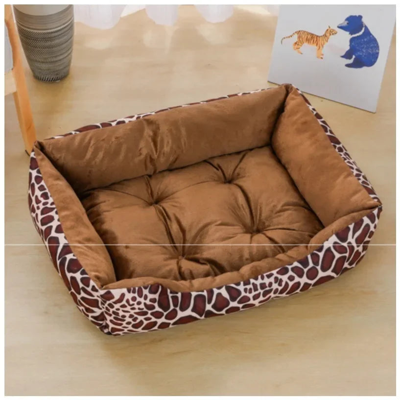 Chic Rectangular Dog/Cat Plush Bed