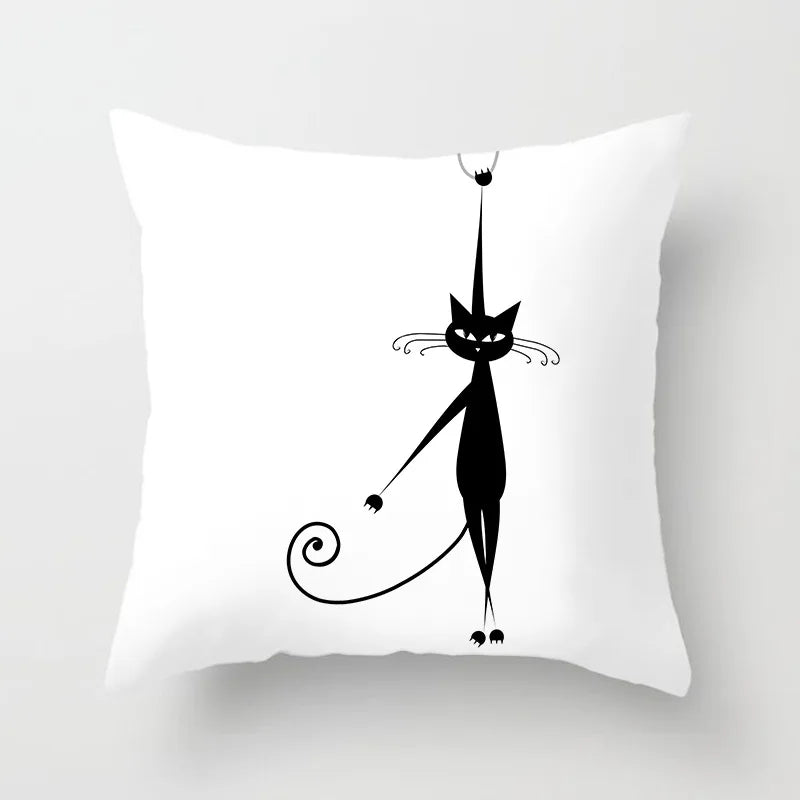 Cat Hanging By 1 Paw Plush Pillow Case