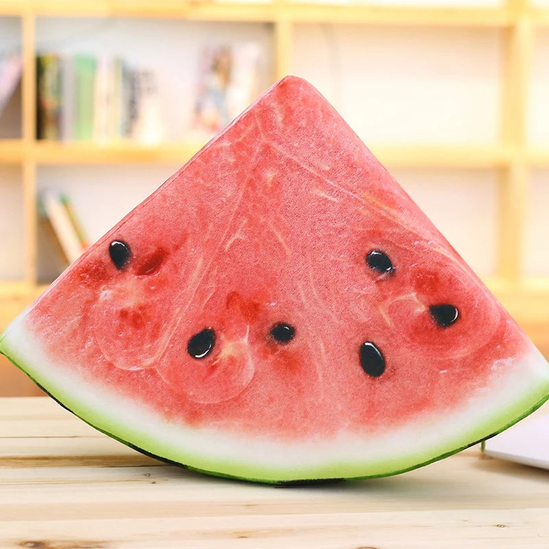 Quarter Watermelon Slice Printed Fruit Pillow