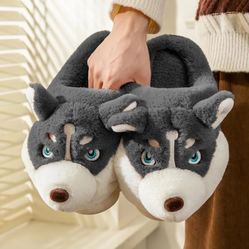 Husky Plush Slippers