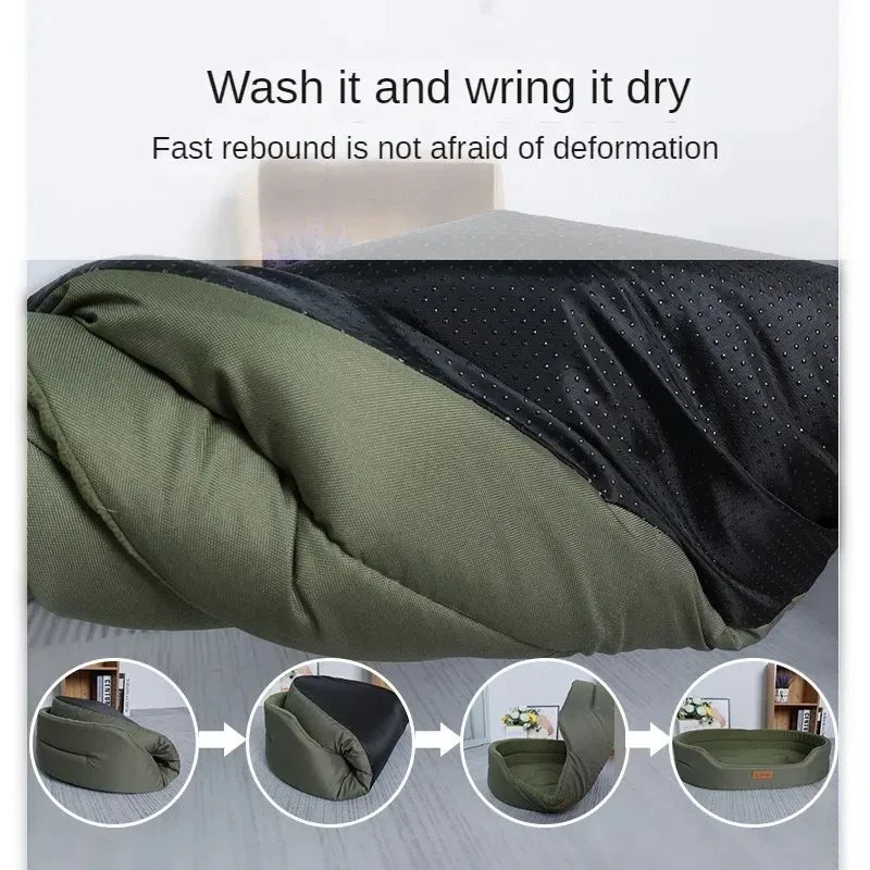 Flexible Thin Suede Dog Bed with Waterproof Fabric