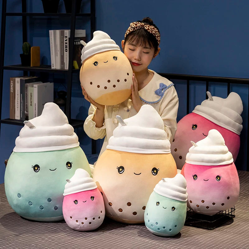 Ice Cream Bubble Tea Boba Milk Plushies