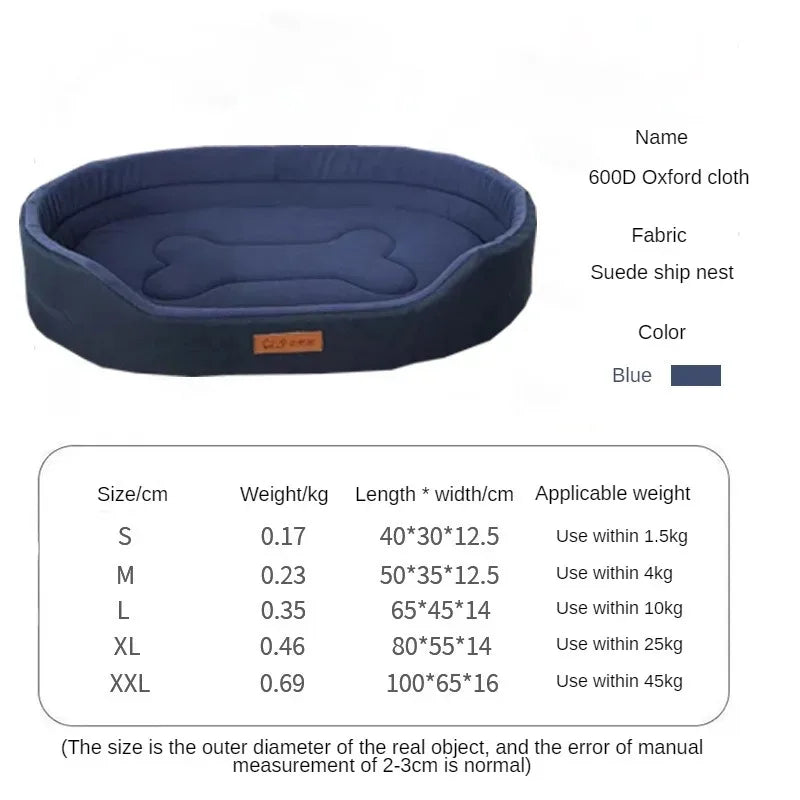Flexible Thin Suede Dog Bed with Waterproof Fabric