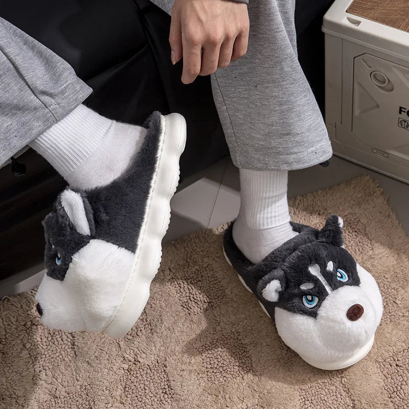 Husky Plush Slippers