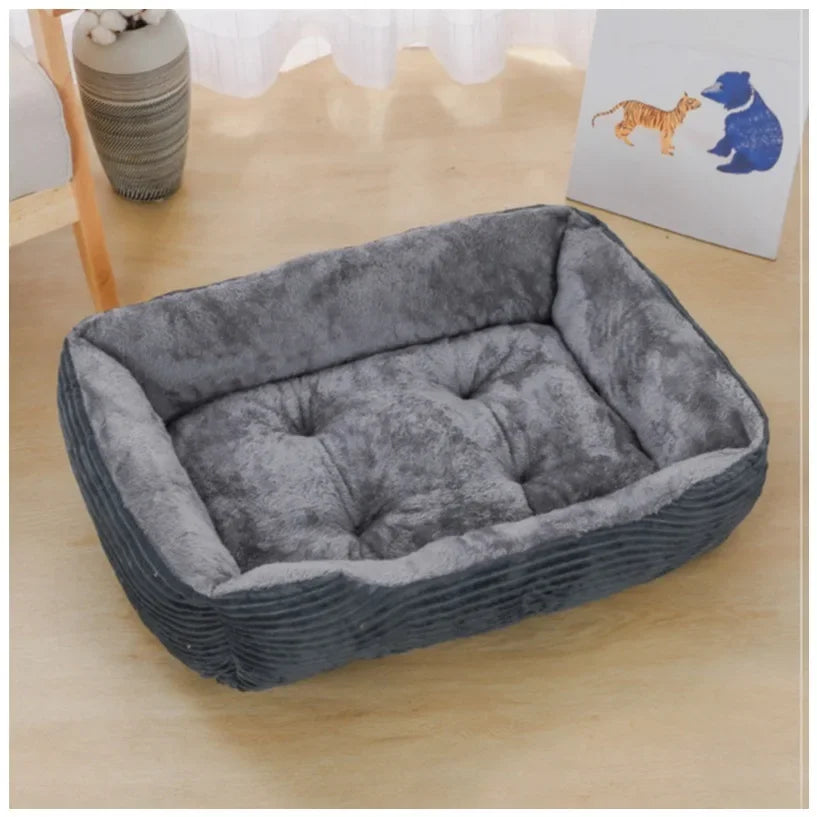 Chic Rectangular Dog/Cat Plush Bed
