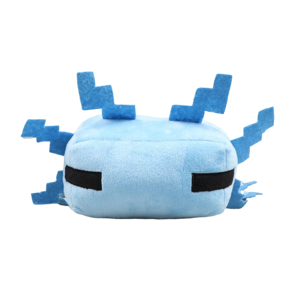Digital Axolotl Plushie Pixel Blocks Stuffed Animal