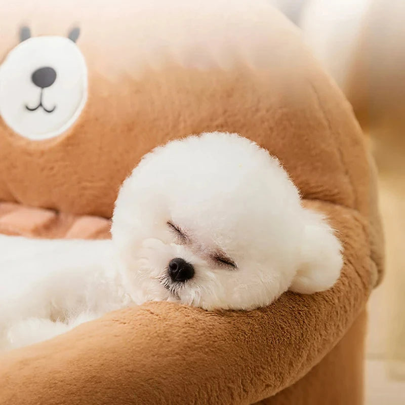 Bear Plush Sofa-Throne for Pets
