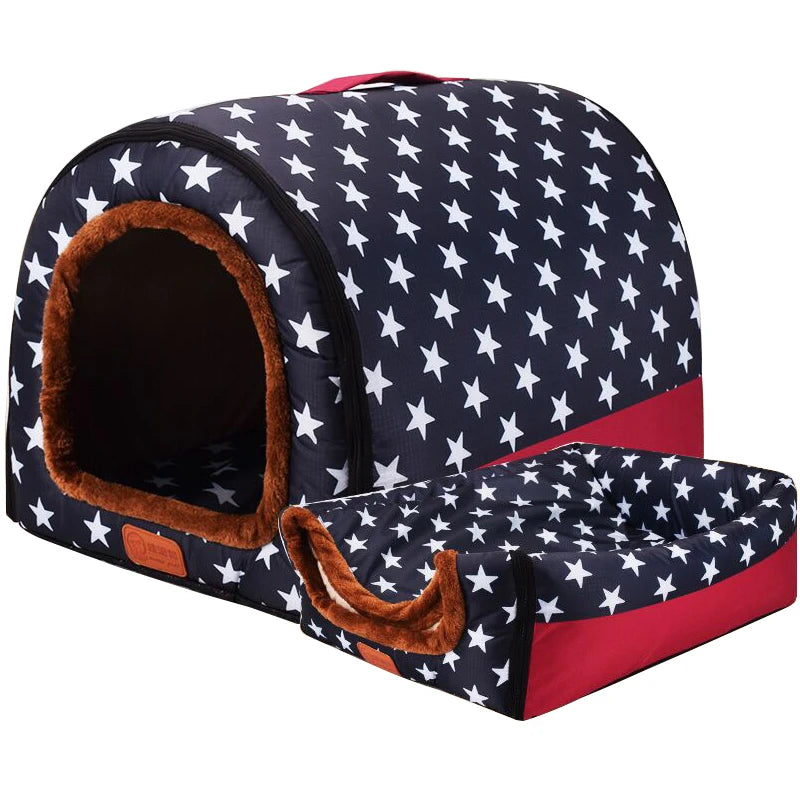Tribute Dual-Orientation Plush Dog House
