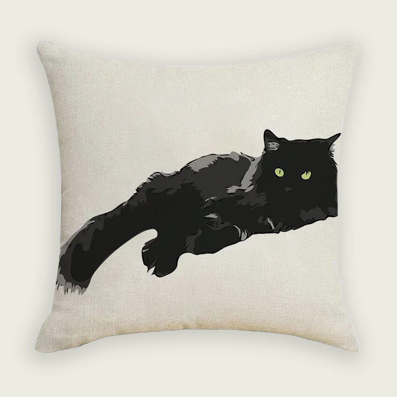 Chilling Cat Plush Pillow Case