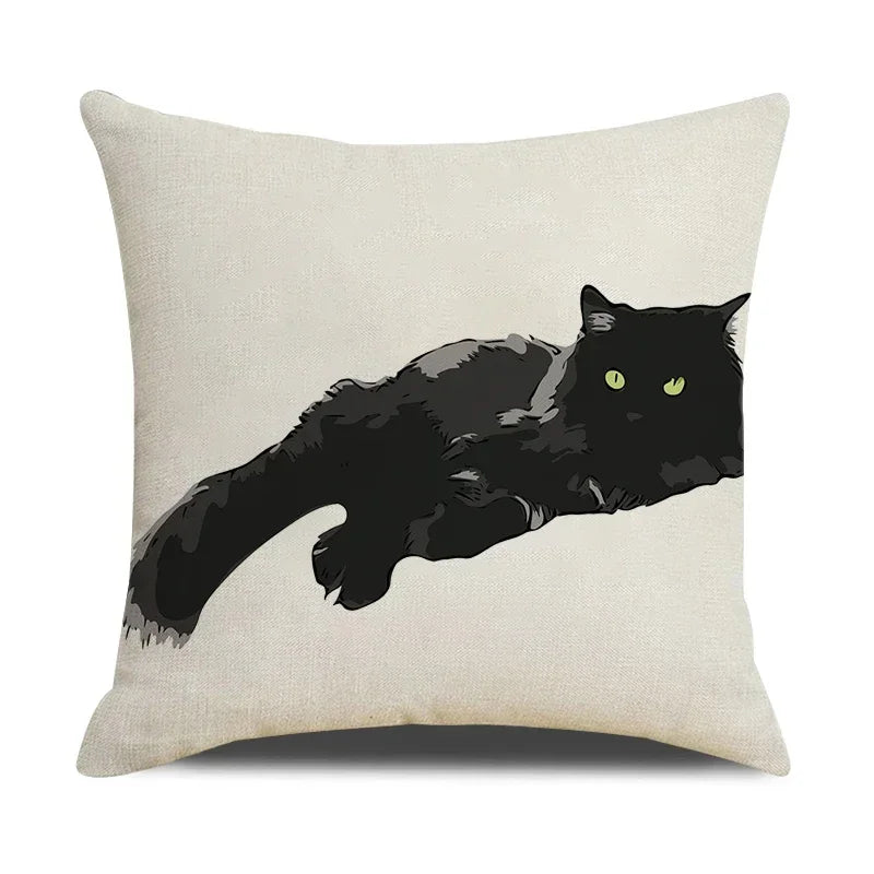 Chilling Cat Plush Pillow Case