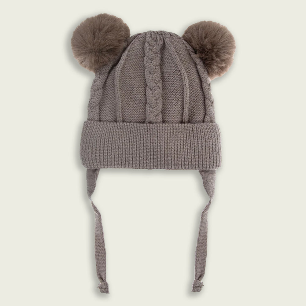 Pompom Ears Plush Winter Hat