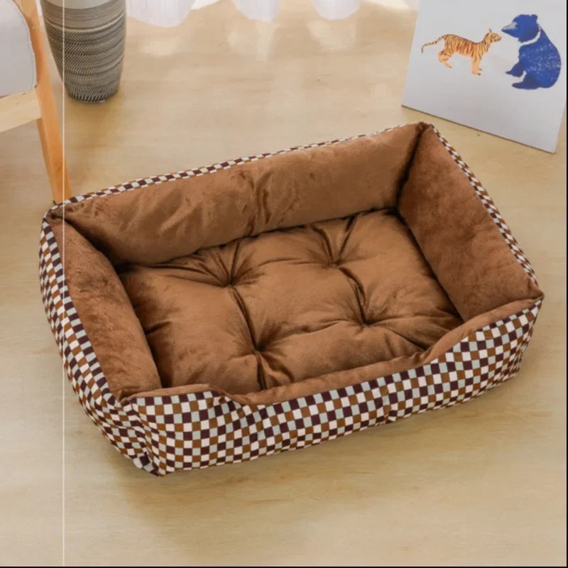 Chic Rectangular Dog/Cat Plush Bed