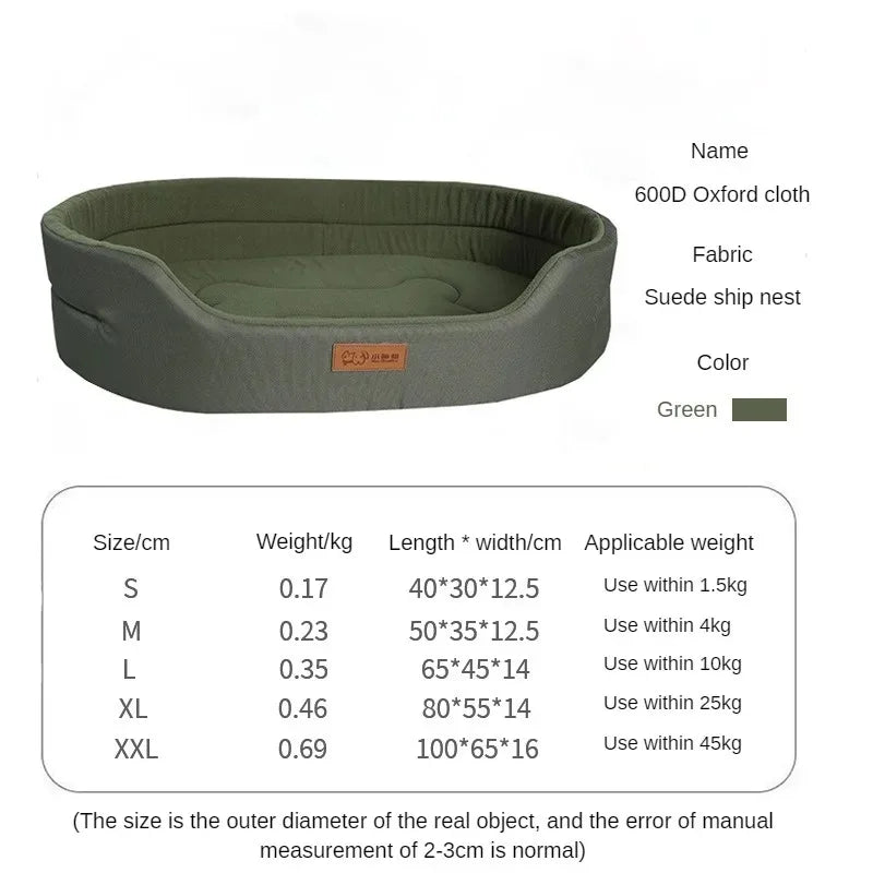 Flexible Thin Suede Dog Bed with Waterproof Fabric